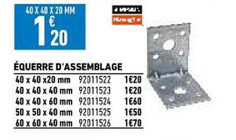 équerre d'assemblage