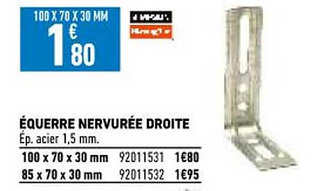 équerre Nervurée Droite