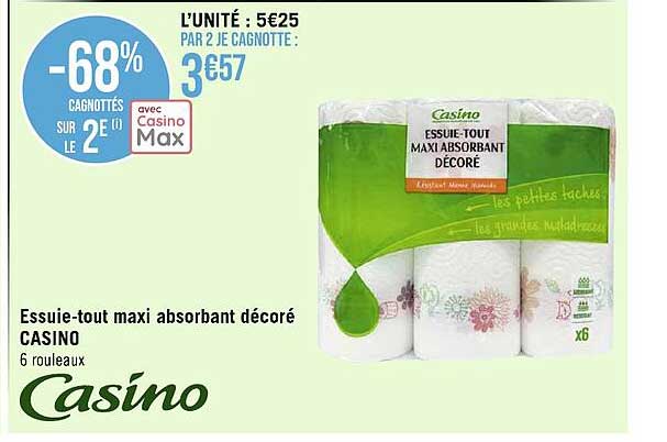 essuie-tout maxi absorbant décoré casino