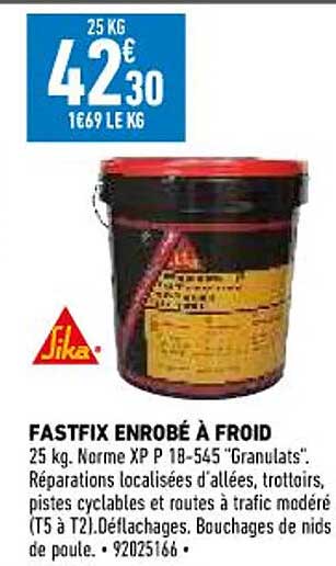 fastfix enrobé à froid sika