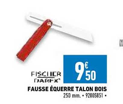 fausse équerre talon bois fischer darex