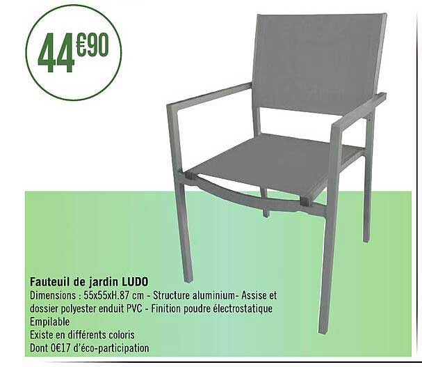 fauteuil de jardin ludo