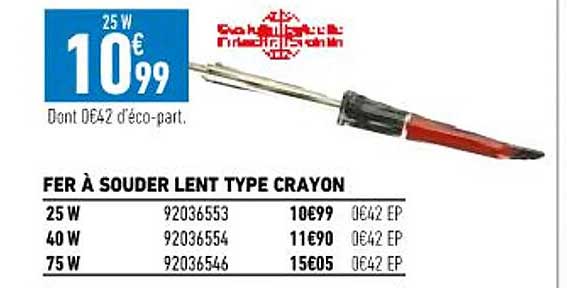 fer à souder lent type crayon