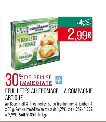 feuilletés au fromage la compagnie artique