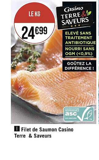 Filet De Saumon Casino Terre & Saveurs