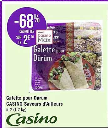 galette pour dürüm casino saveurs d'ailleurs