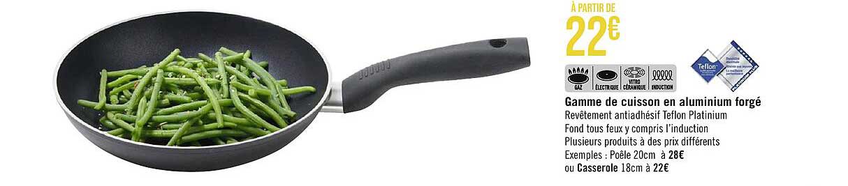 gamme de cuisson en aluminium forgé