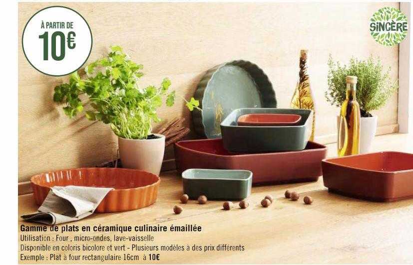 gamme de plats en céramique culinaire émaillée