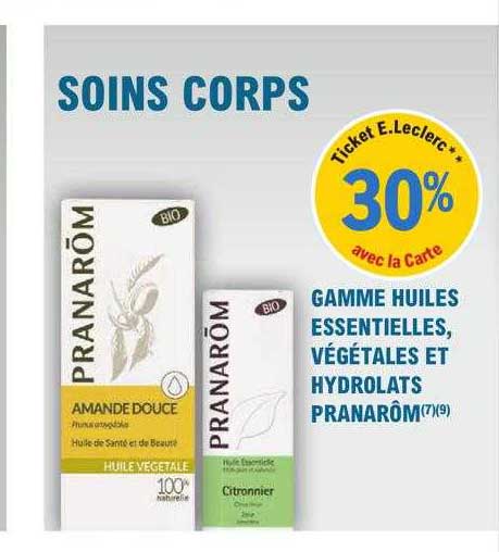 gamme huiles essentielles, végétales et hydrolats pranarôm