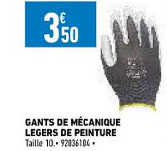gants de mécanique legers de peinture