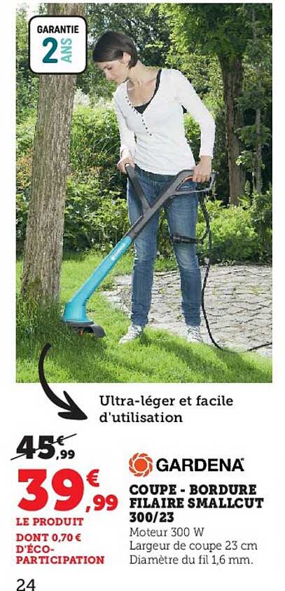 gardena coupe - bordure filaire smallcut 300 23