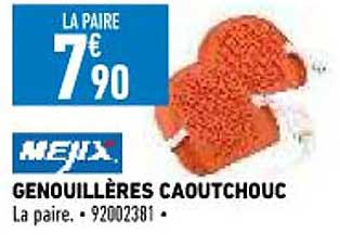genouillères caoutchouc mejix