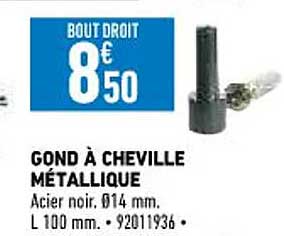gond à cheville métallique