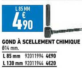 gond à scellement chimique