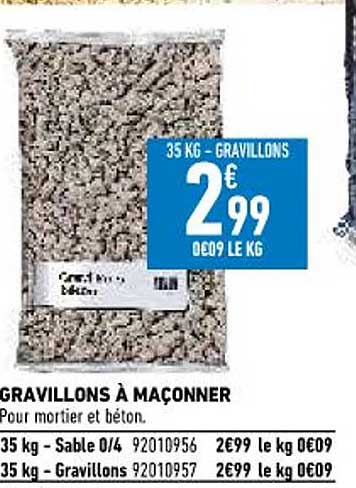 gravillons à maçonner