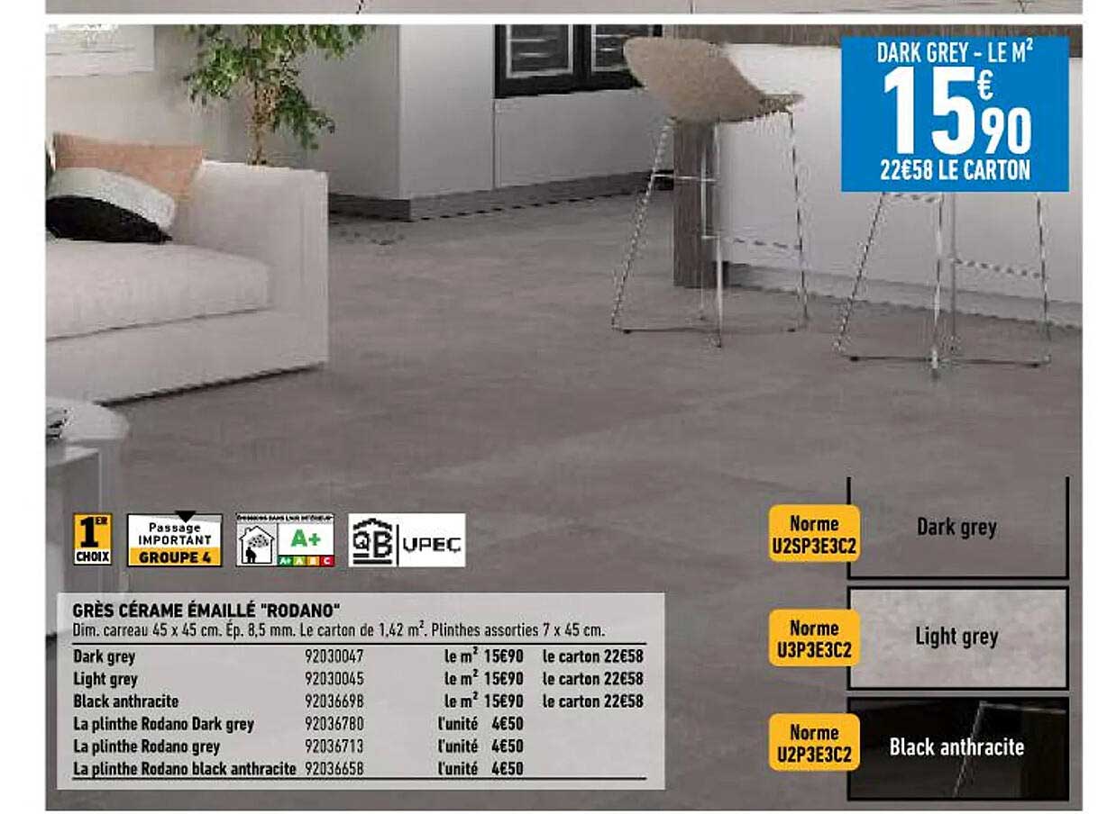 grès cérame émaillé "rodano"