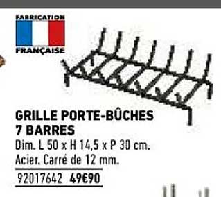 Grille Porte-bûches 7 Barres