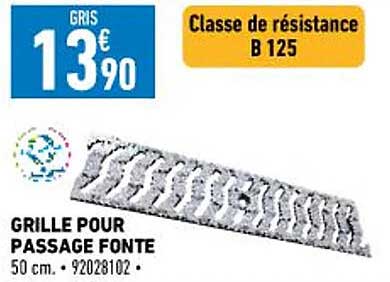 grille pour passage fonte