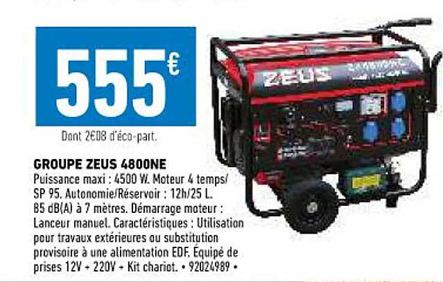 groupe zeus 4800ne