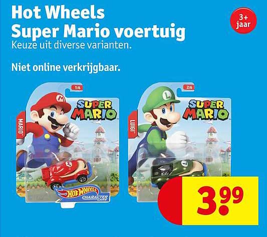 hot wheels super mario voertuig