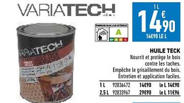huile teck variatech