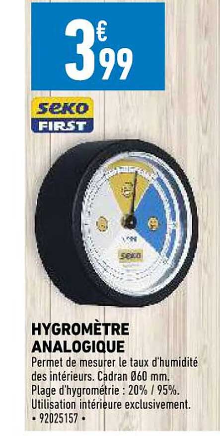 hygromètre analogique seko first