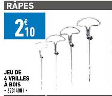 Jeu De 4 Vrilles à Bois