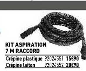 kit aspiration 7 m raccord