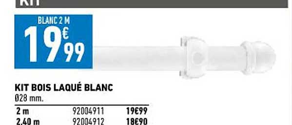 kit bois laqué blanc