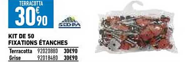 kit de 50 fixations étanches sedpa
