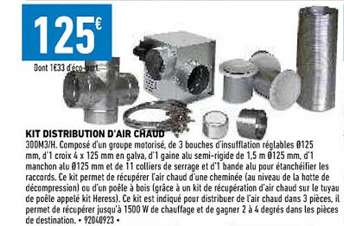 kit distribution d'air chaud