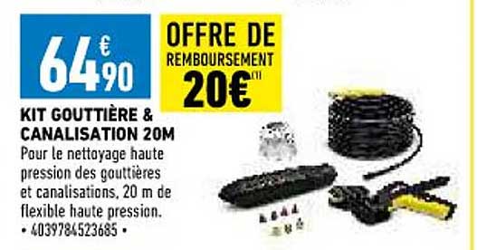 kit gouttière & canalisation 20m