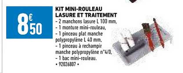 kit mini-rouleau lasure et traitement