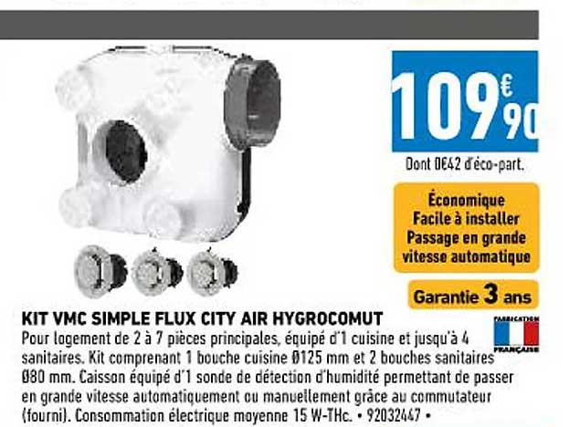 kit vmc simple flux city air hygrocomut