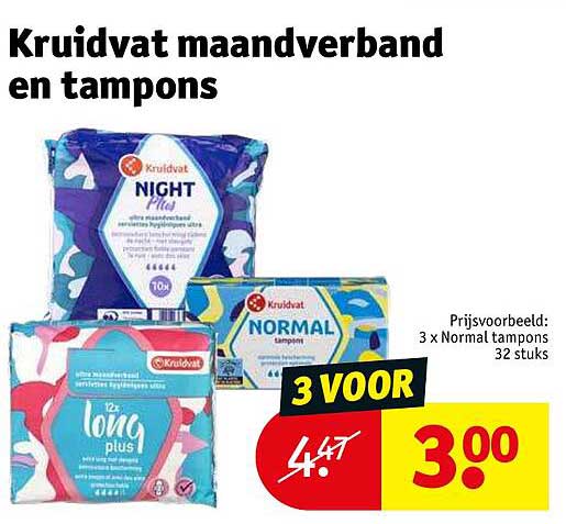 Kruidvat Maandverband En Tampons