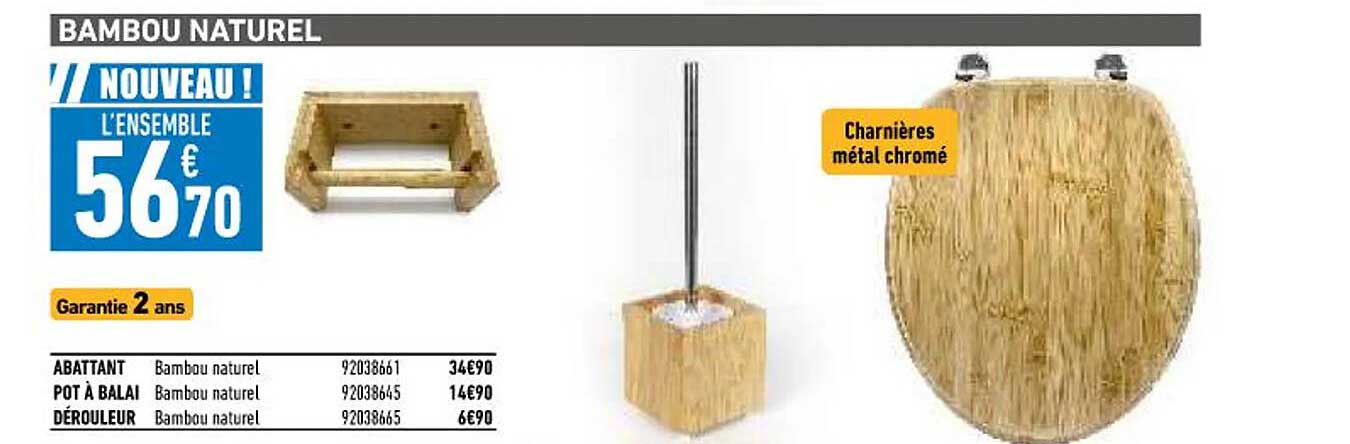 l'ensemble bambou naturel