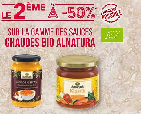 la gamme des sauces chaudes bio alnatura