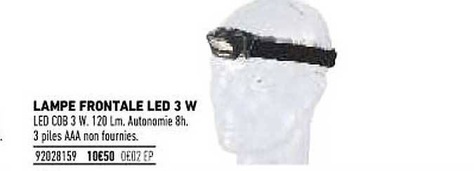 lampe frontale led 3w