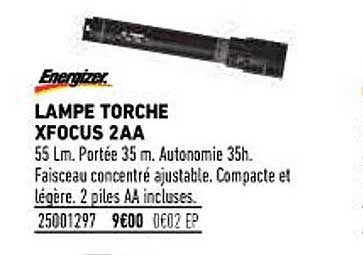 lampe torche xfocuc 2AA energizer