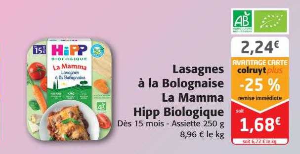 lasagnes à la bolognaise la mamma hipp biologique
