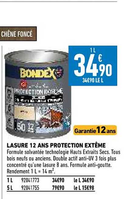 lasure 12 ans protection extrême bondex
