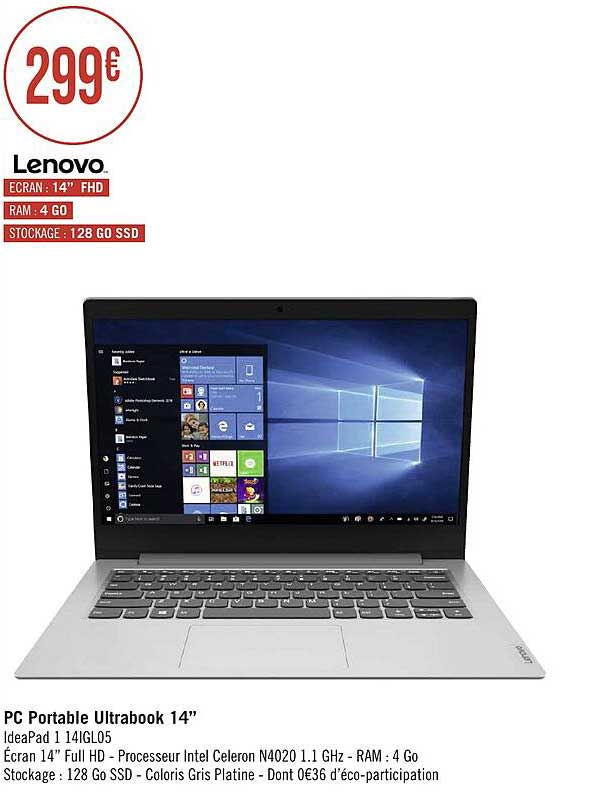 Lenovo Pc Portable Ultrabook 14