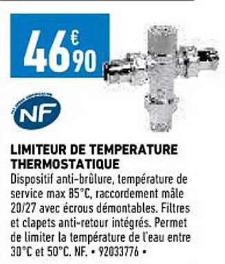 limiteur de température thermostatique