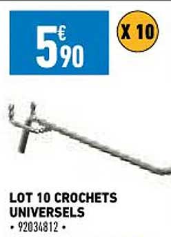 lot 10 crochets universels