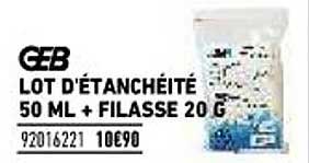 lot d'étanchéité 50ml + filasse 20 g geb