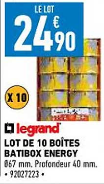 lot de 10 boîtes batibox energy legrand