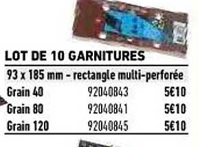 lot de 10 garnitures