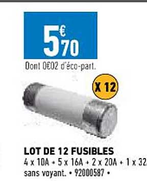 lot de 12 fusibles