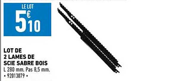 lot de 2 lames de scie sabre bois