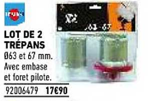 lot de 2 trépans